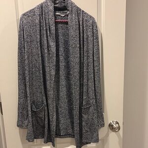 Athleta Black Gray Open Front Cardigan Size XSmall